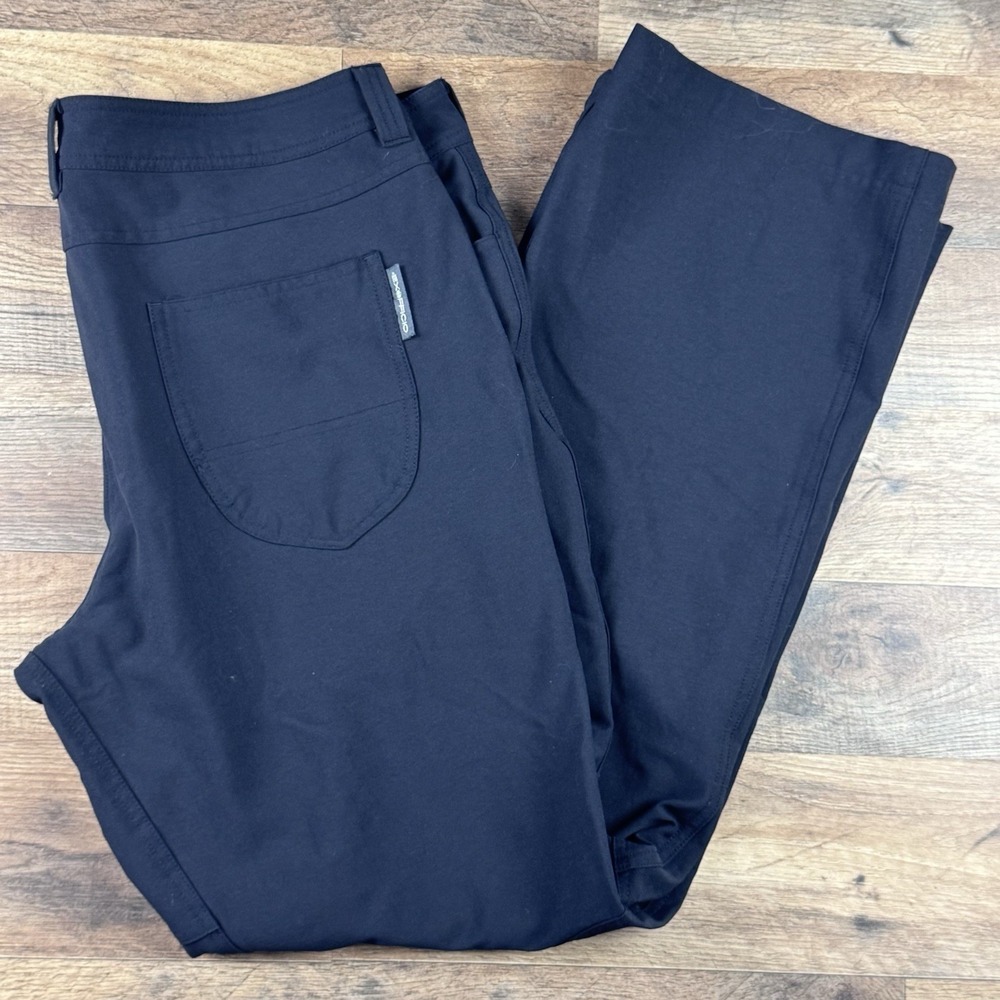 Exofficio Venture Pants Womens Size 14 Black Mid Rise Hiking